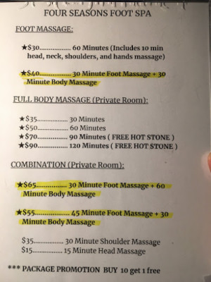 Four Seasons Foot Spa listing photo